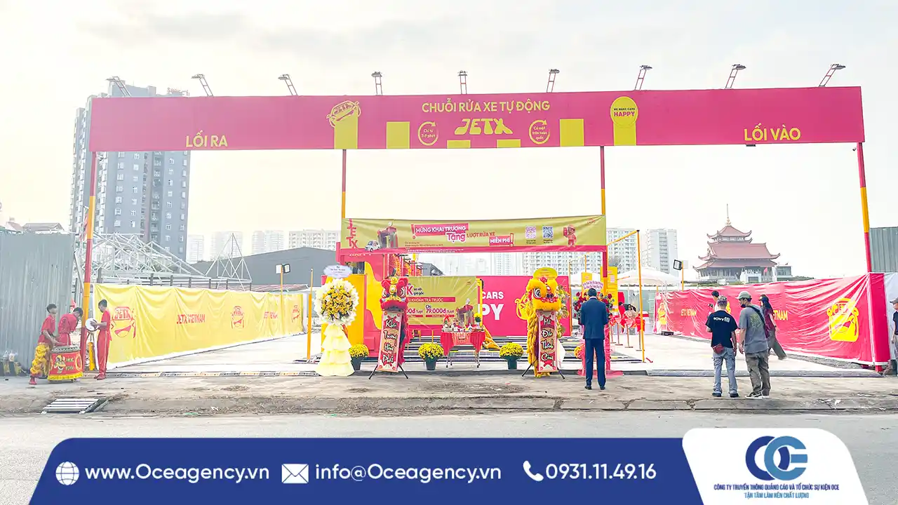 KHAI TRƯƠNG TRỌN GÓI CHUỖI RỬA XE TỰ ĐỘNG JETX