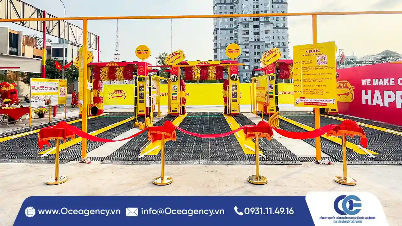 KHAI TRƯƠNG TRỌN GÓI CHUỖI RỬA XE TỰ ĐỘNG JETX