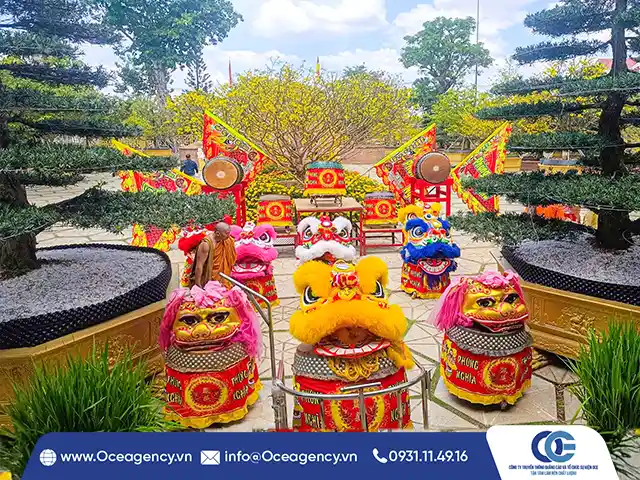 DỊCH VỤ MÚA LÂN KHAI XUÂN CHÙA LONG HƯƠNG