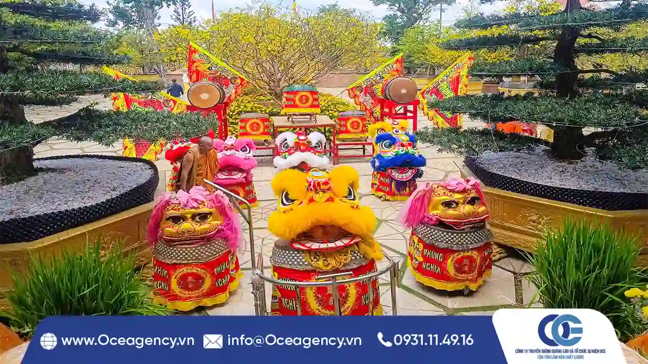 DỊCH VỤ MÚA LÂN KHAI XUÂN CHÙA LONG HƯƠNG