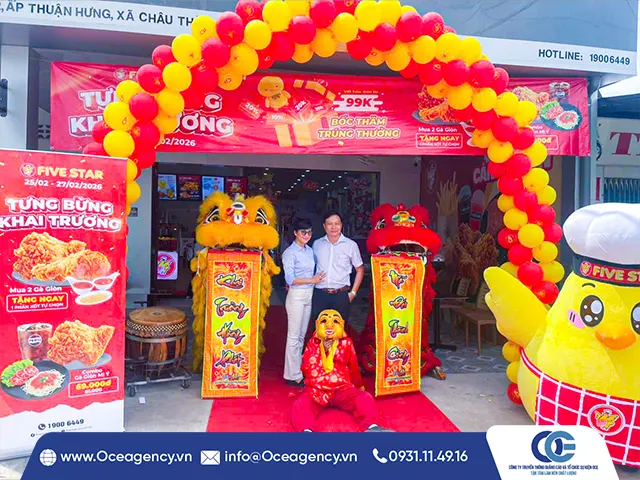 CUNG CẤP MÚA LÂN KHAI TRƯƠNG FIVE STAR CẦN THƠ