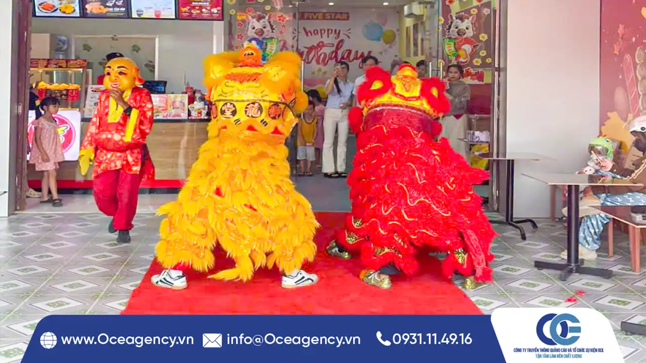 CUNG CẤP MÚA LÂN KHAI TRƯƠNG FIVE STAR CẦN THƠ