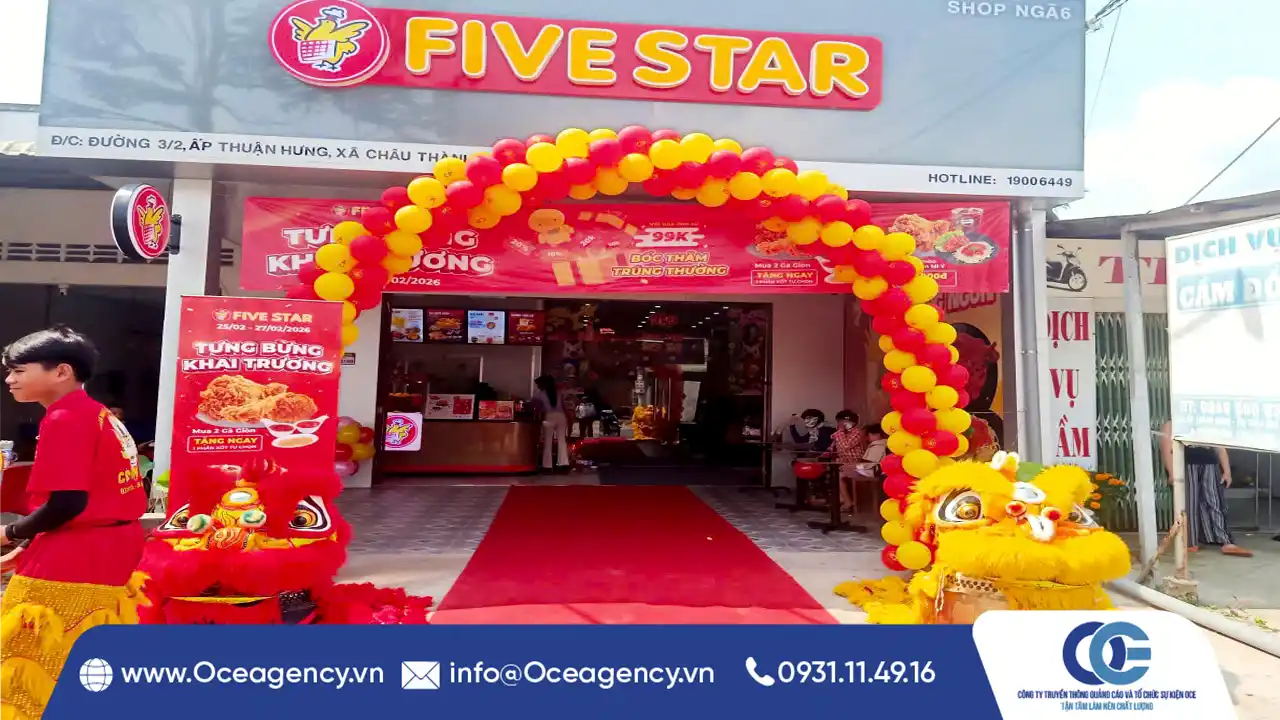 CUNG CẤP MÚA LÂN KHAI TRƯƠNG FIVE STAR CẦN THƠ