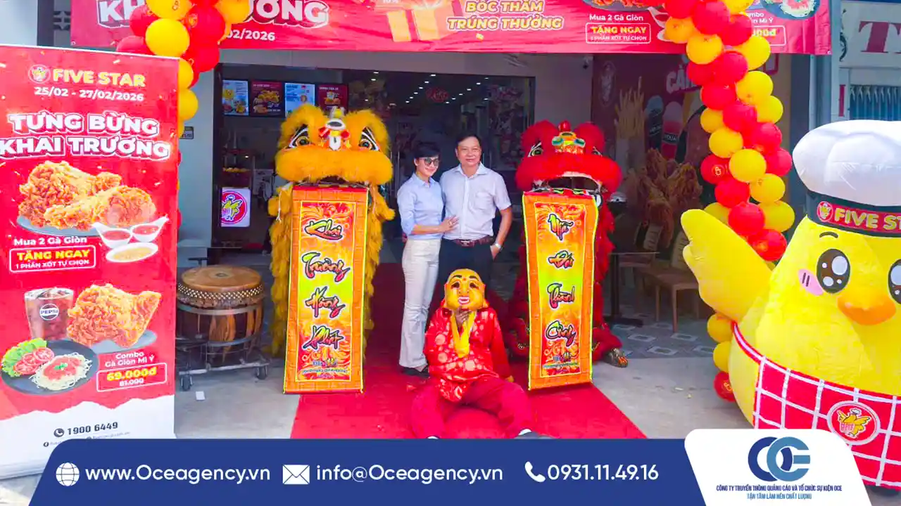 CUNG CẤP MÚA LÂN KHAI TRƯƠNG FIVE STAR CẦN THƠ