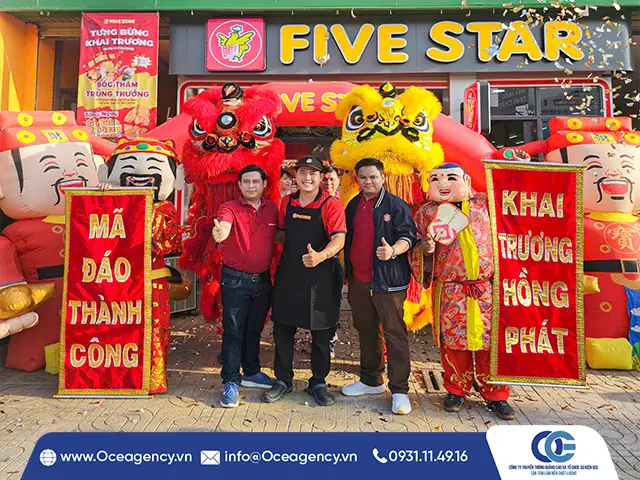 CUNG CẤP MÚA LÂN KHAI TRƯƠNG FIVE STAR TÂY NINH
