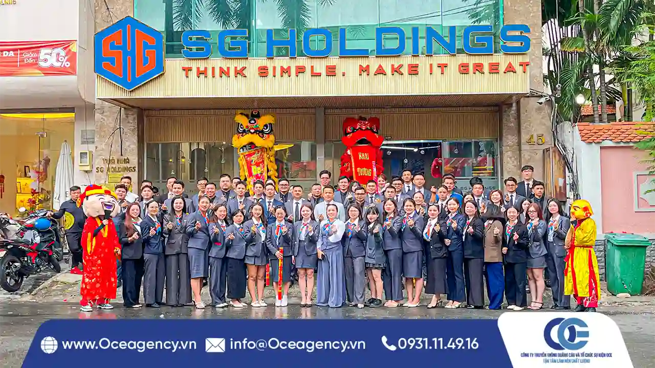 CUNG CẤP MÚA LÂN KHAI XUÂN SG HOLDING TẠI HCM