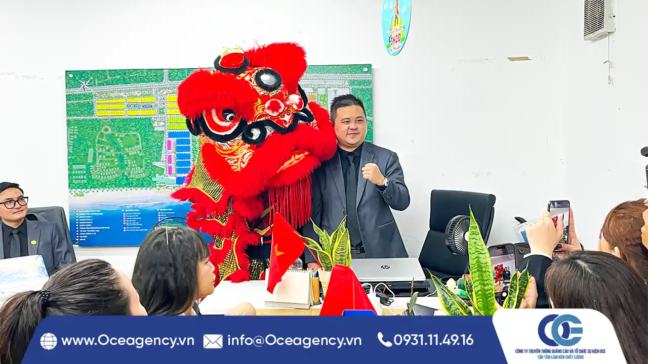 CUNG CẤP MÚA LÂN KHAI XUÂN SG HOLDING TẠI HCM