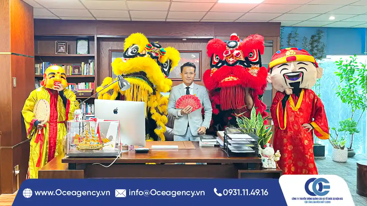 CUNG CẤP MÚA LÂN KHAI XUÂN SG HOLDING TẠI HCM