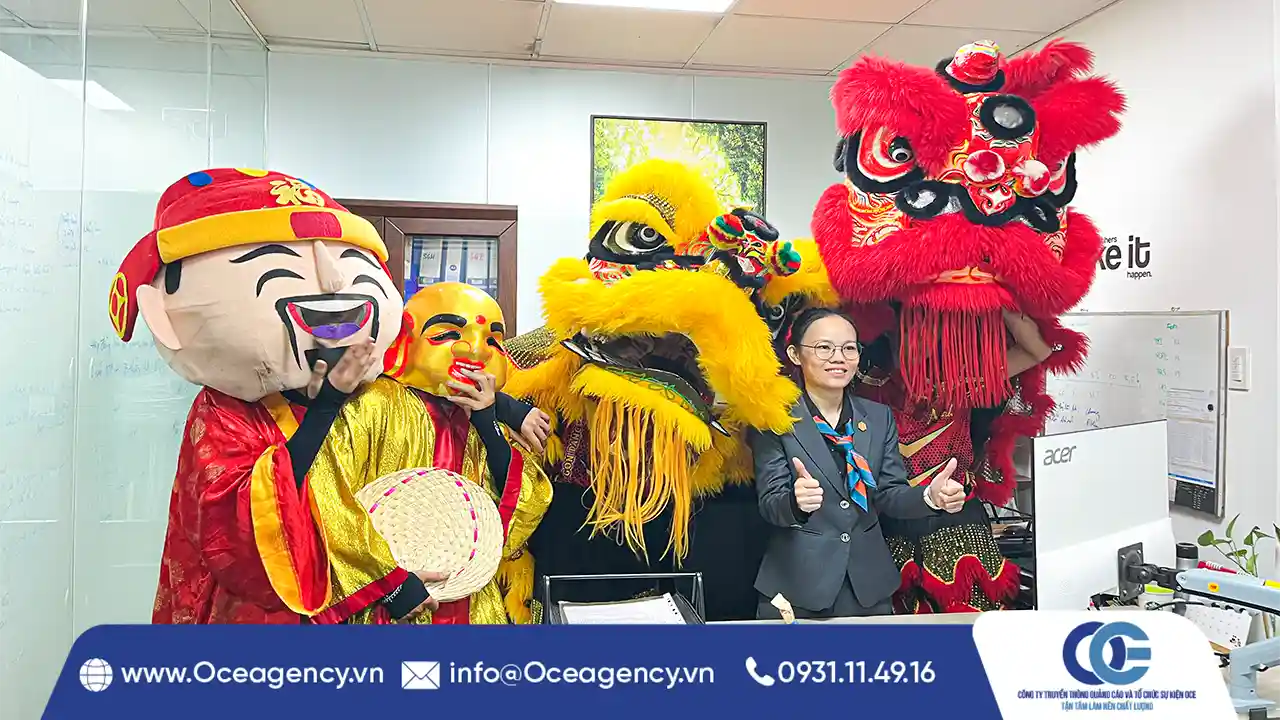 CUNG CẤP MÚA LÂN KHAI XUÂN SG HOLDING TẠI HCM