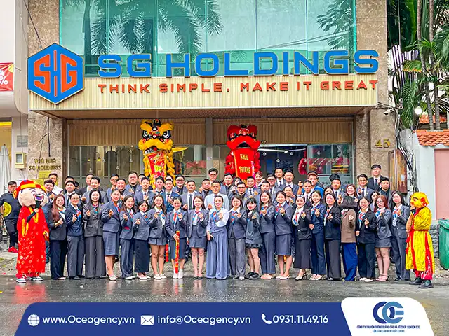 CUNG CẤP MÚA LÂN KHAI XUÂN SG HOLDING TẠI HCM