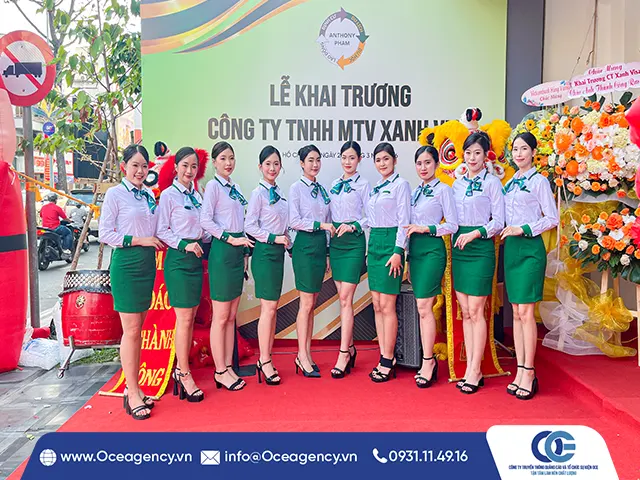 CUNG CẤP PG LỄ KHAI TRƯƠNG CÔNG TY XANH VISA TP.HCM