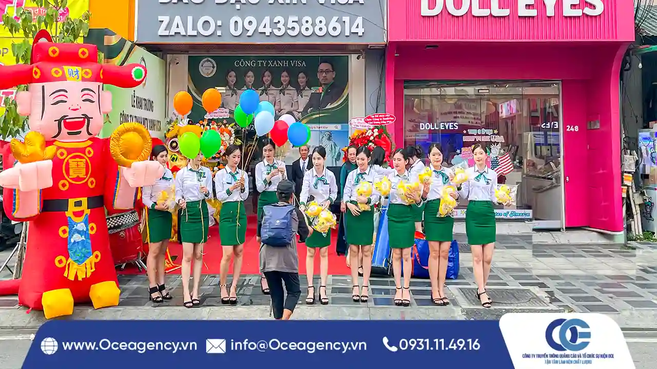 CUNG CẤP PG LỄ KHAI TRƯƠNG CÔNG TY XANH VISA TP.HCM