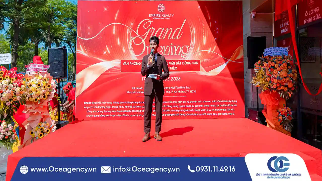 TỔ CHỨC LỄ KHAI TRƯƠNG VĂN PHÒNG EMPIRE REALTY TP.HCM