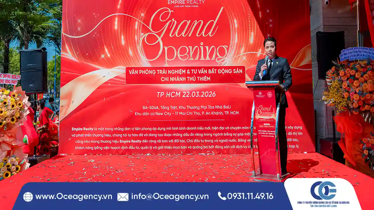 TỔ CHỨC LỄ KHAI TRƯƠNG VĂN PHÒNG EMPIRE REALTY TP.HCM