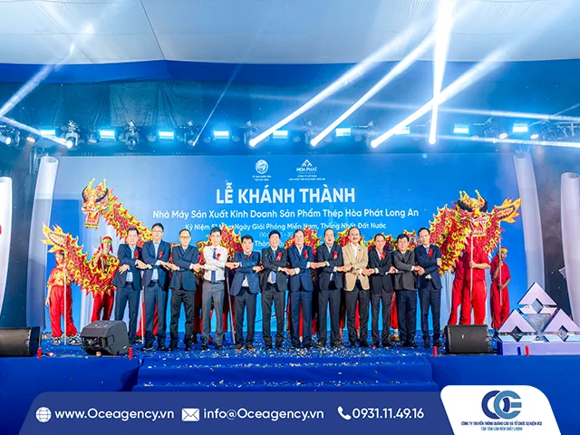 TỔ CHỨC LỄ KHÁNH THÀNH NHÀ MÁY ỐNG THÉP HÒA PHÁT LONG AN