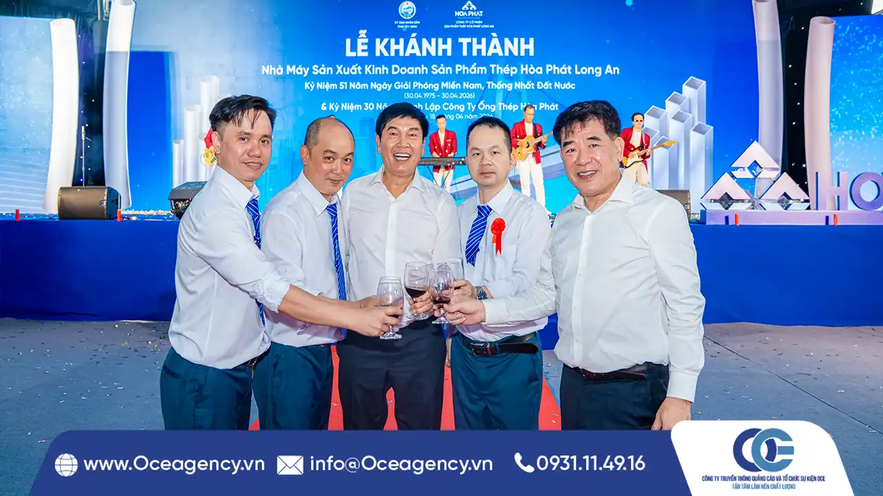 TỔ CHỨC LỄ KHÁNH THÀNH NHÀ MÁY ỐNG THÉP HÒA PHÁT LONG AN