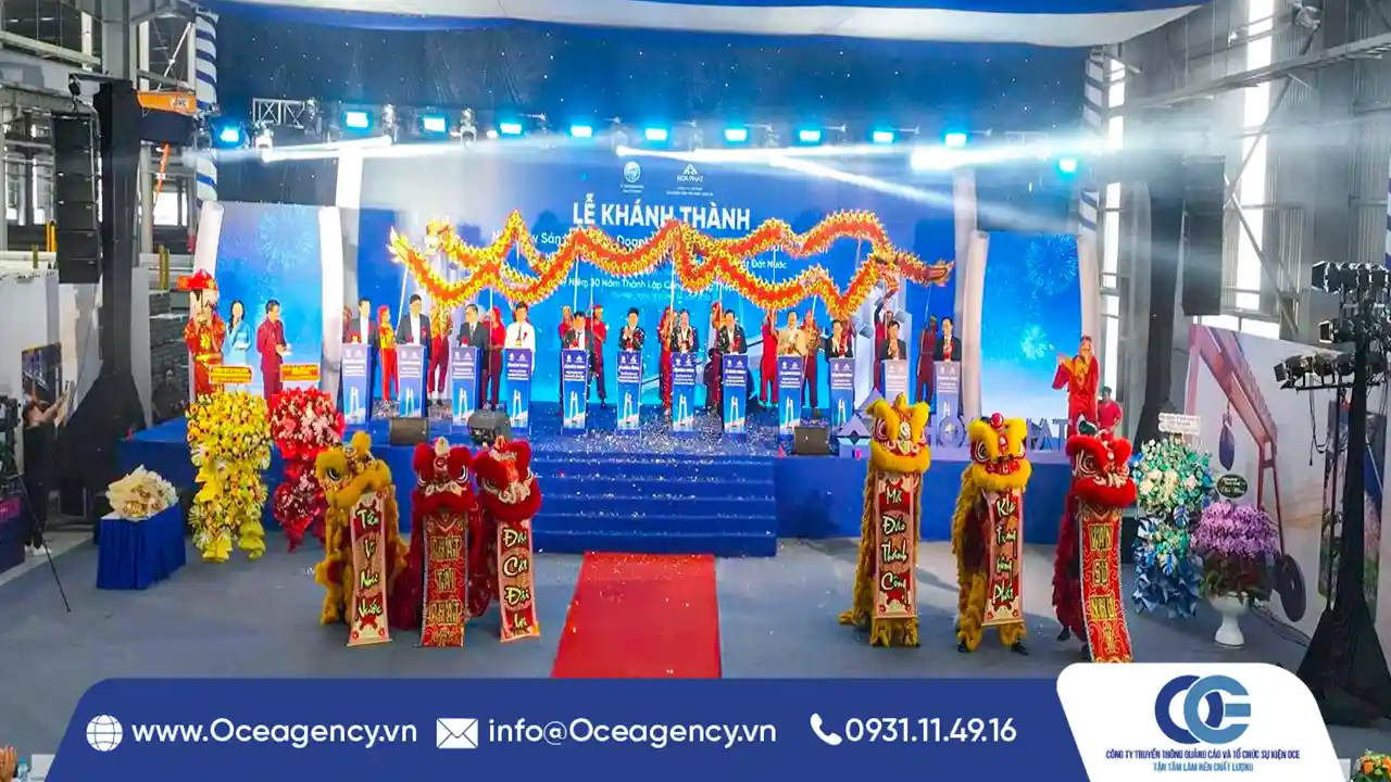 TỔ CHỨC LỄ KHÁNH THÀNH NHÀ MÁY ỐNG THÉP HÒA PHÁT LONG AN