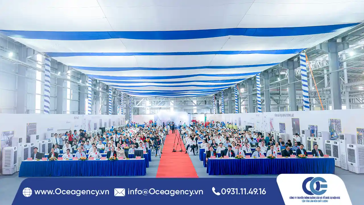 TỔ CHỨC LỄ KHÁNH THÀNH NHÀ MÁY ỐNG THÉP HÒA PHÁT LONG AN