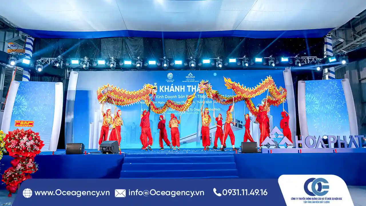 TỔ CHỨC LỄ KHÁNH THÀNH NHÀ MÁY ỐNG THÉP HÒA PHÁT LONG AN