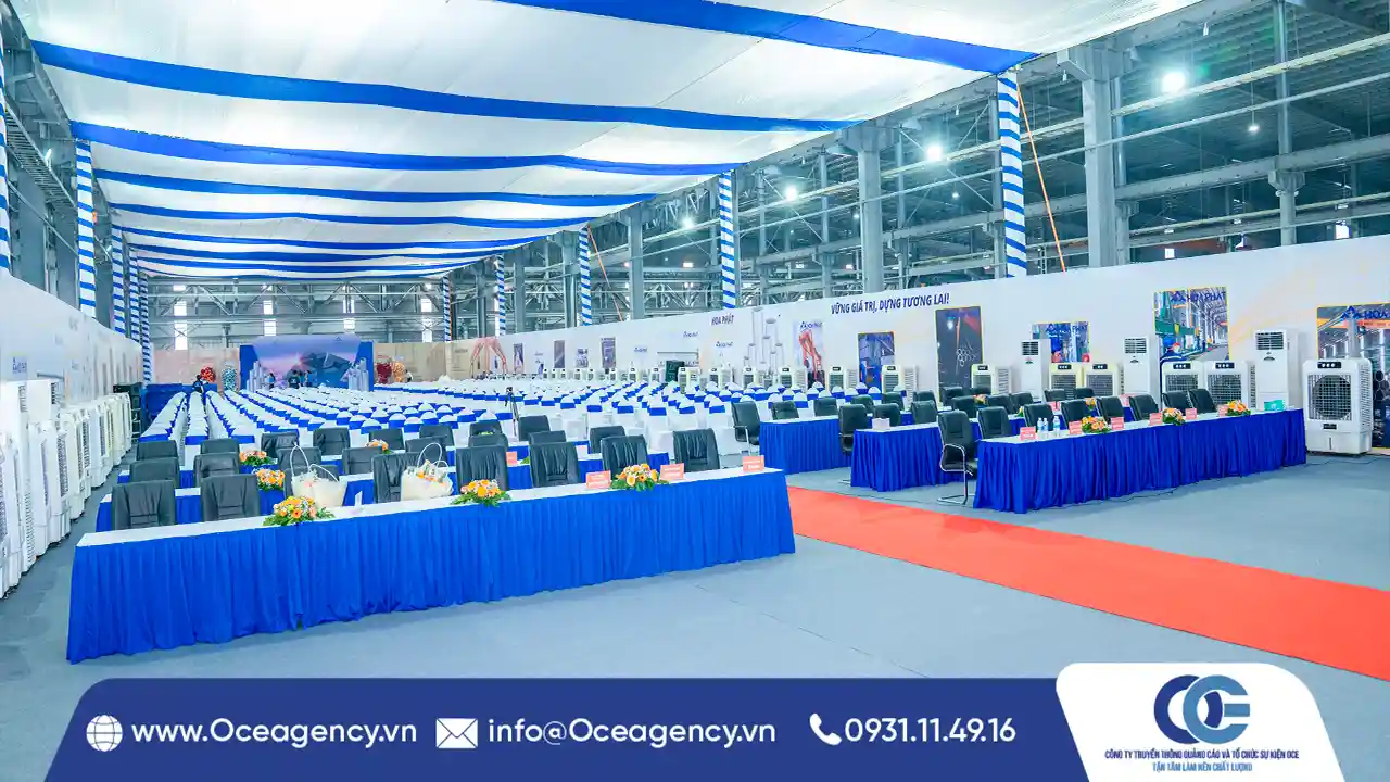 TỔ CHỨC LỄ KHÁNH THÀNH NHÀ MÁY ỐNG THÉP HÒA PHÁT LONG AN