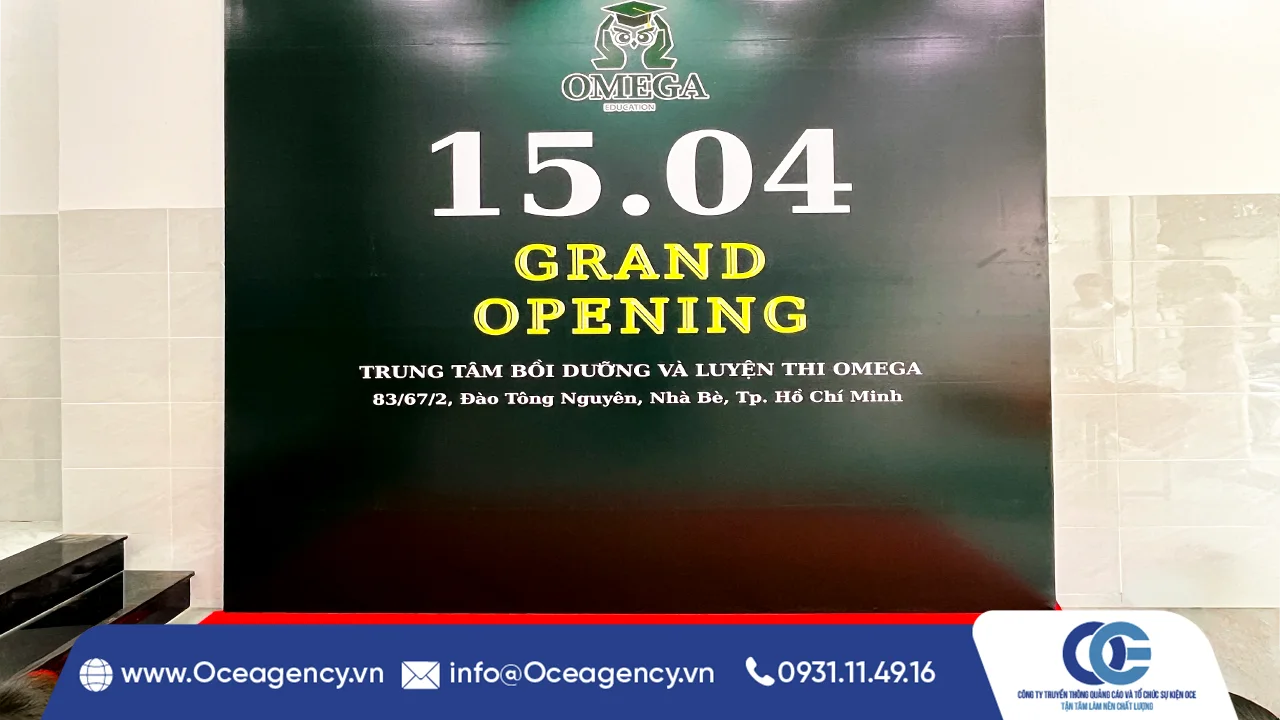 TỔ CHỨC KHAI TRƯƠNG TRUNG TÂM LUYỆN THI OMEGA