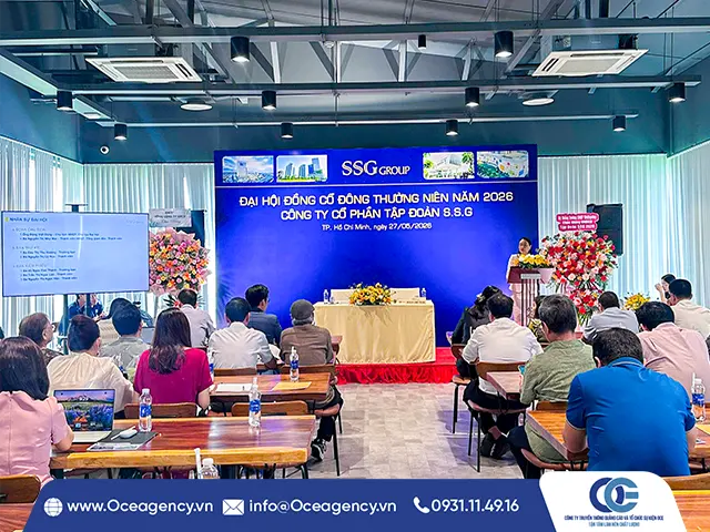 CUNG CẤP THIẾT BỊ SỰ KIỆN ĐẠI HỘI CỔ ĐÔNG SSG GROUP