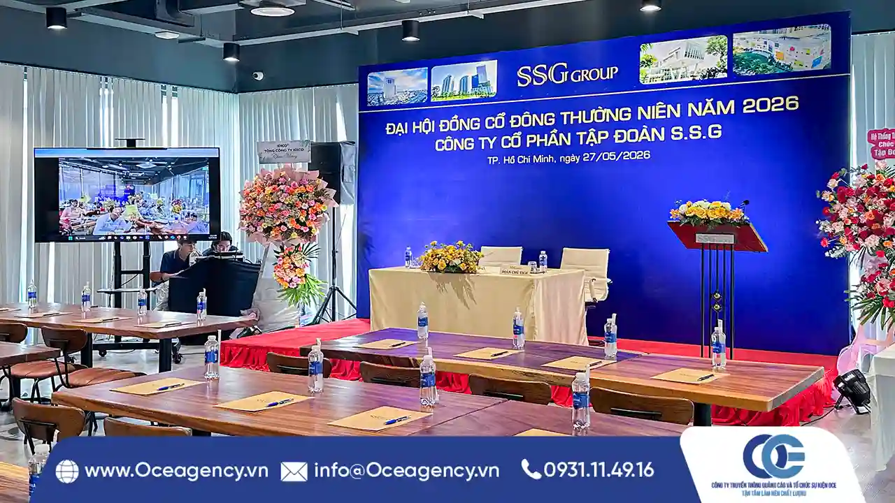 CUNG CẤP THIẾT BỊ SỰ KIỆN ĐẠI HỘI CỔ ĐÔNG SSG GROUP