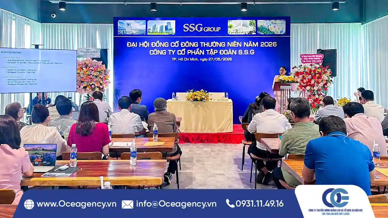 CUNG CẤP THIẾT BỊ SỰ KIỆN ĐẠI HỘI CỔ ĐÔNG SSG GROUP