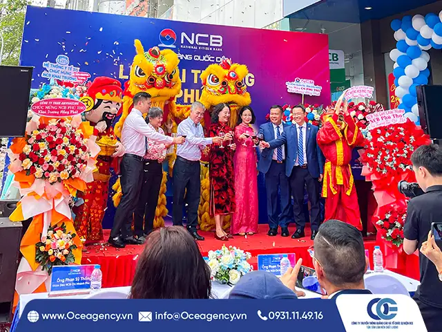 CUNG CẤP THIẾT BỊ SỰ KIỆN KHAI TRƯƠNG NGÂN HÀNG NCB PHÚ THỌ