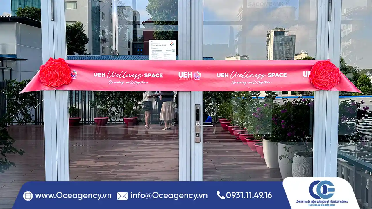 CUNG CẤP BỘ CẮT BĂNG LỄ BÀN GIAO UEH WELLNESS SPACE