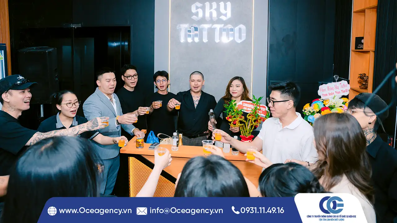 TỔ CHỨC LỄ KHAI TRƯƠNG SKY TATTOO TẠI TP.HCM