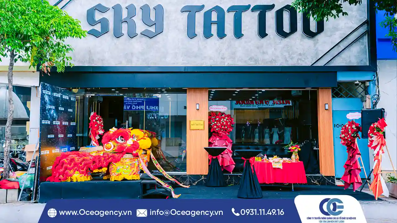 TỔ CHỨC LỄ KHAI TRƯƠNG SKY TATTOO TẠI TP.HCM