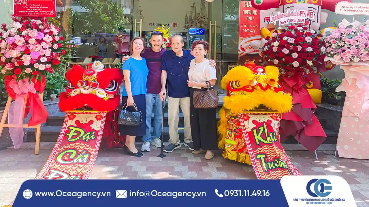 CUNG CẤP LÂN SƯ RỒNG & BĂNG CẮT KHAI TRƯƠNG PIN WEI