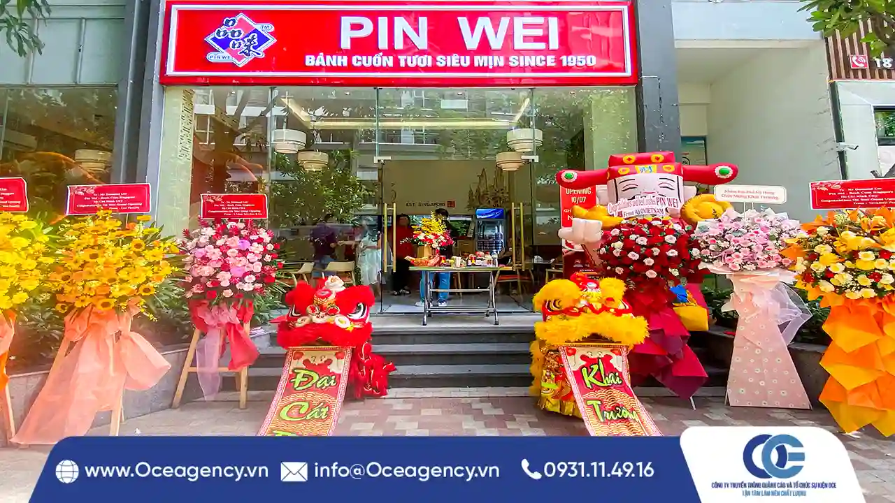 CUNG CẤP LÂN SƯ RỒNG & BĂNG CẮT KHAI TRƯƠNG PIN WEI
