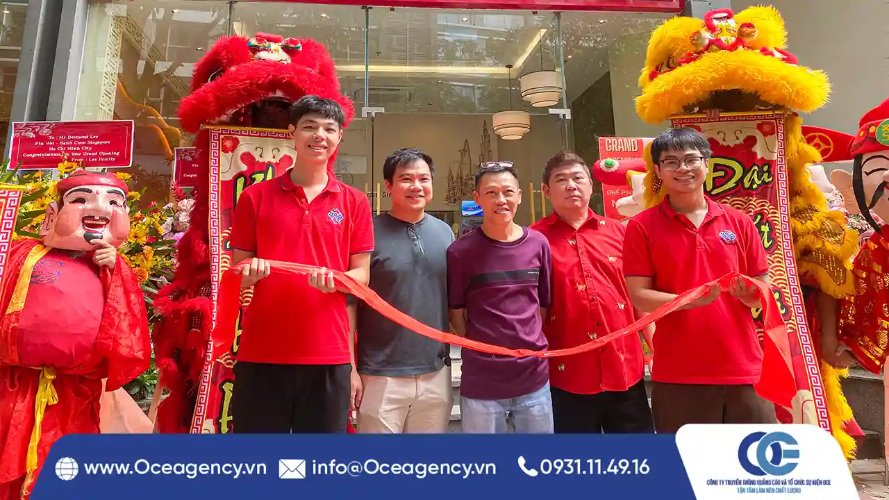 CUNG CẤP LÂN SƯ RỒNG & BĂNG CẮT KHAI TRƯƠNG PIN WEI