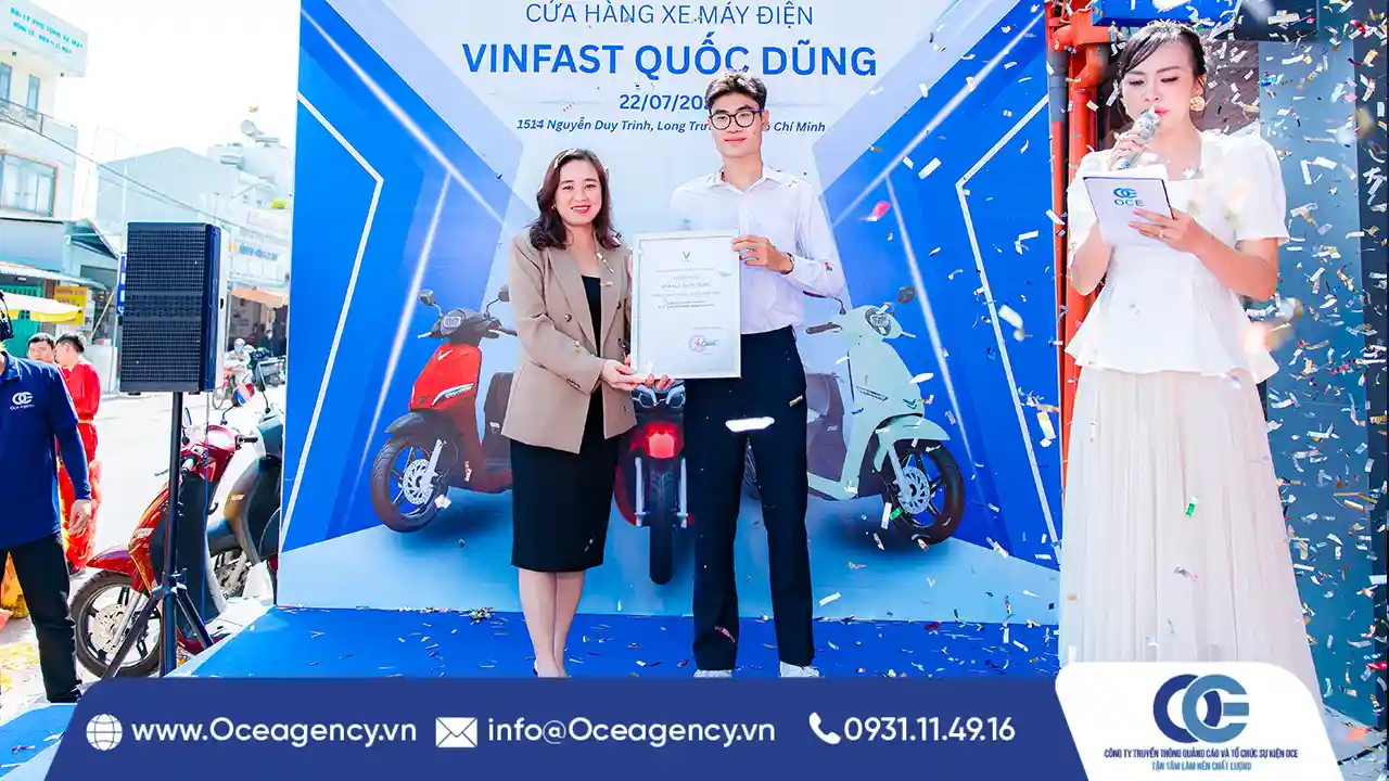 Tổ Chức Lễ Khai Trương VinFast Quốc Dũng Tại TP.HCM