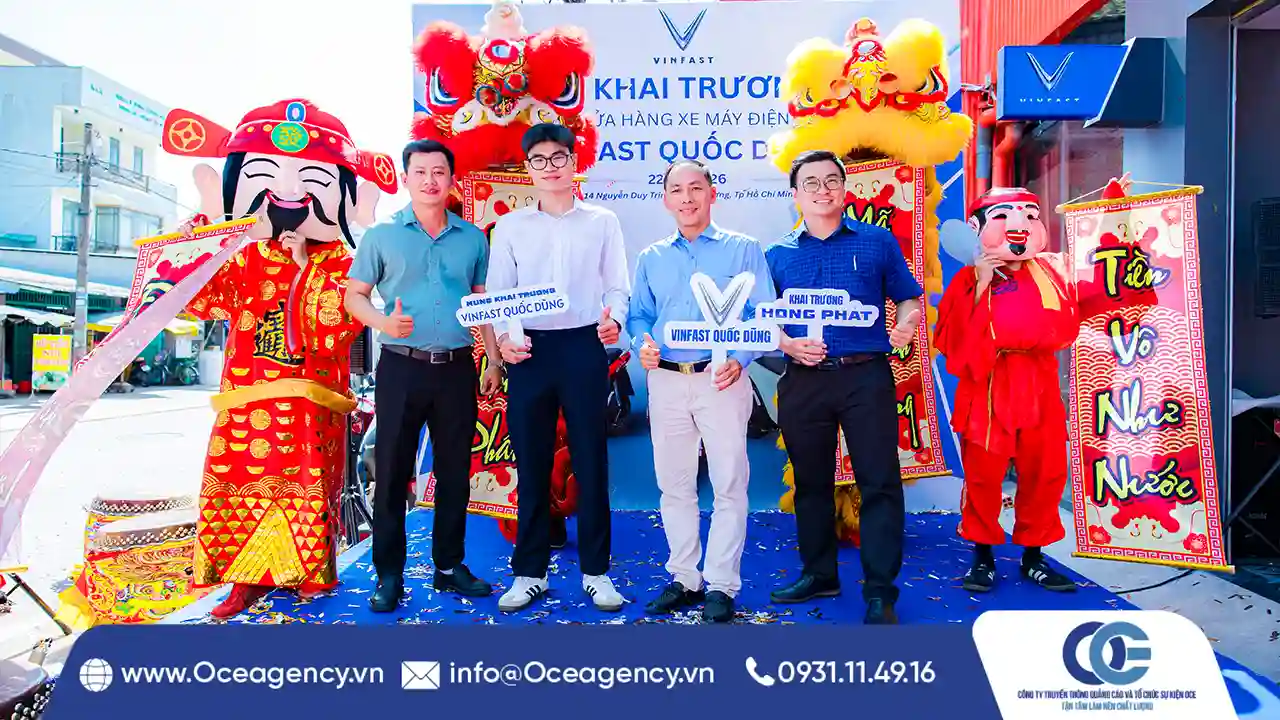 Tổ Chức Lễ Khai Trương VinFast Quốc Dũng Tại TP.HCM