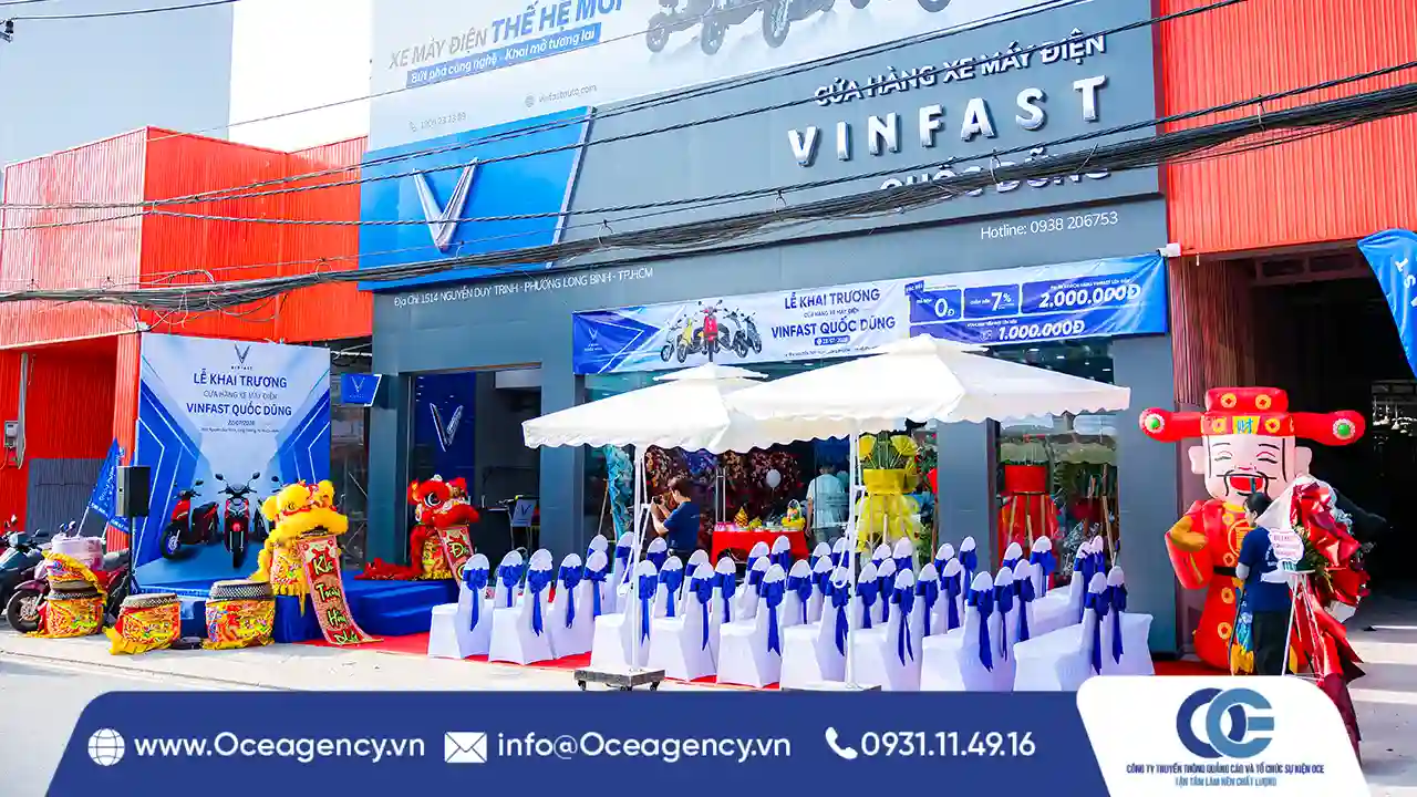 Tổ Chức Lễ Khai Trương VinFast Quốc Dũng Tại TP.HCM