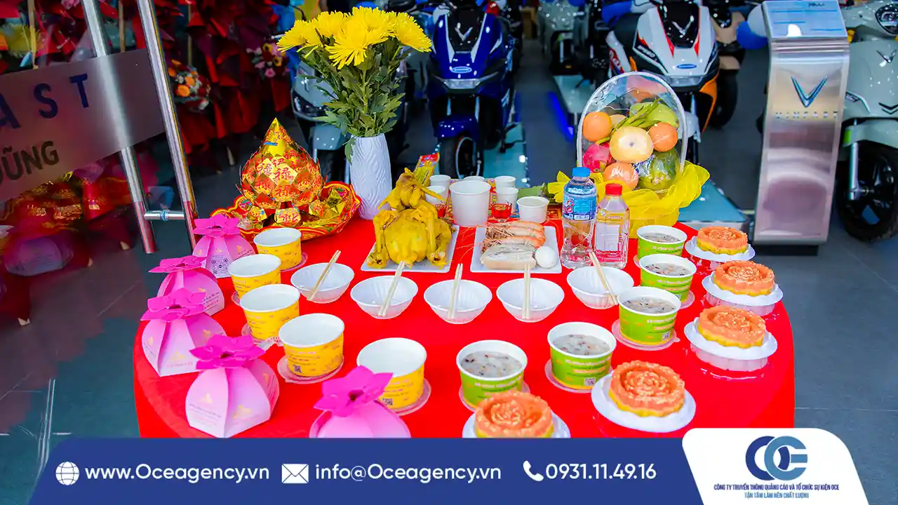 Cung cấp m&acirc;m c&uacute;ng khai trương chuẩn chỉ