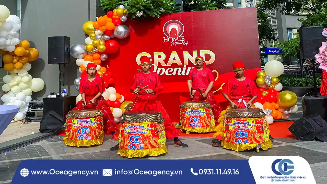 Tiết mục trống hội khai trương chuyên nghiệp