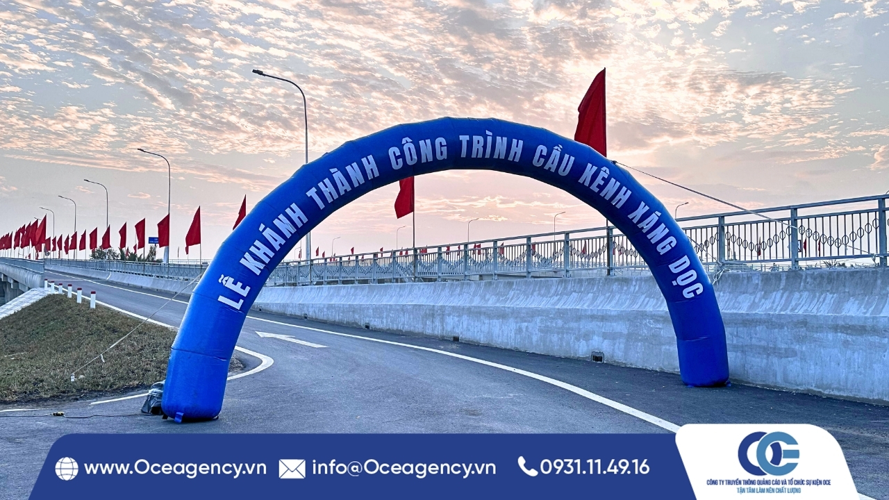 DỊCH VỤ CHO THUÊ CỔNG HƠI LỄ KHÁNH THÀNH CẦU XÁNG