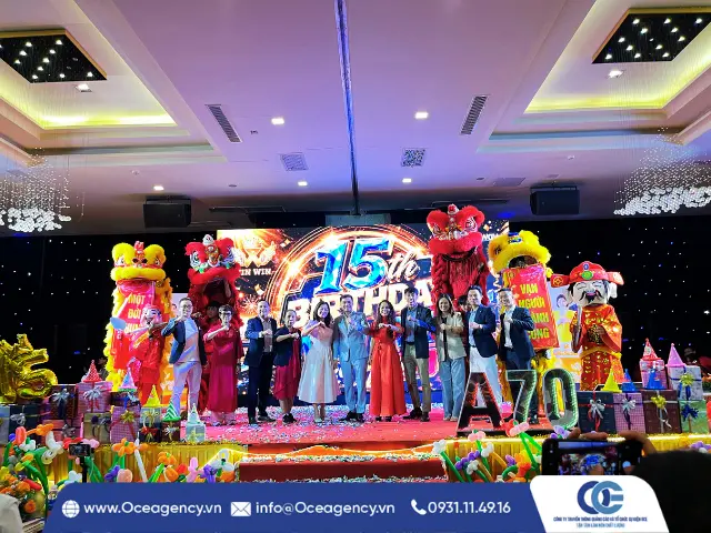 CUNG CẤP MÚA LÂN MỪNG SINH NHẬT 15 NĂM WIN WIN TẠI HCM