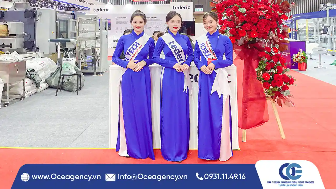 OCE Agency cung cấp PG triển lãm hạt nhựa HTL Tech tại SECC Quận 7