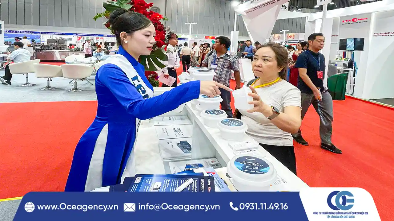 Đội ngũ PG chuyên nghiệp đồng hành cùng HTL Tech tại triển lãm SECC ngày 09, 10, 11/09/2026
