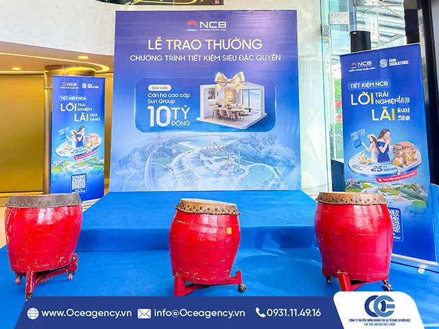 CUNG CẤP THIẾT BỊ LỄ TRAO THƯỞNG NGÂN HÀNG NCB HCM