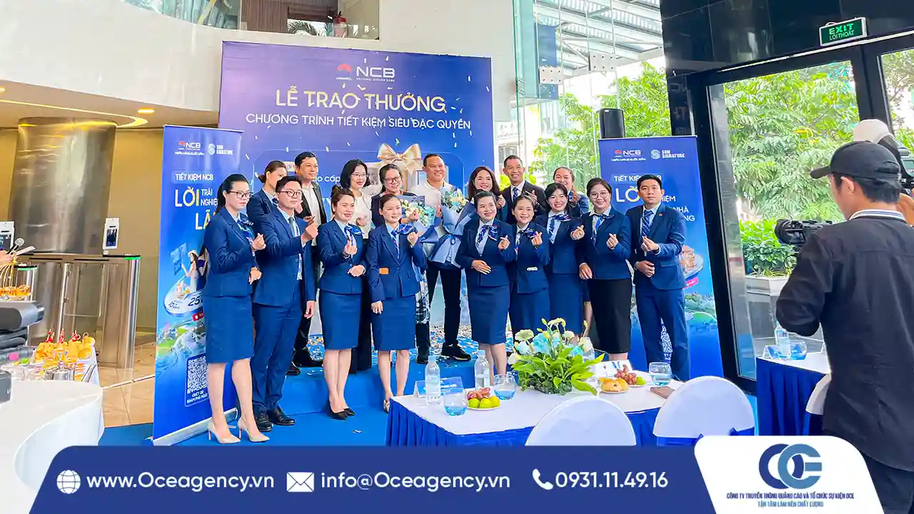 CUNG CẤP THIẾT BỊ LỄ TRAO THƯỞNG NGÂN HÀNG NCB HCM