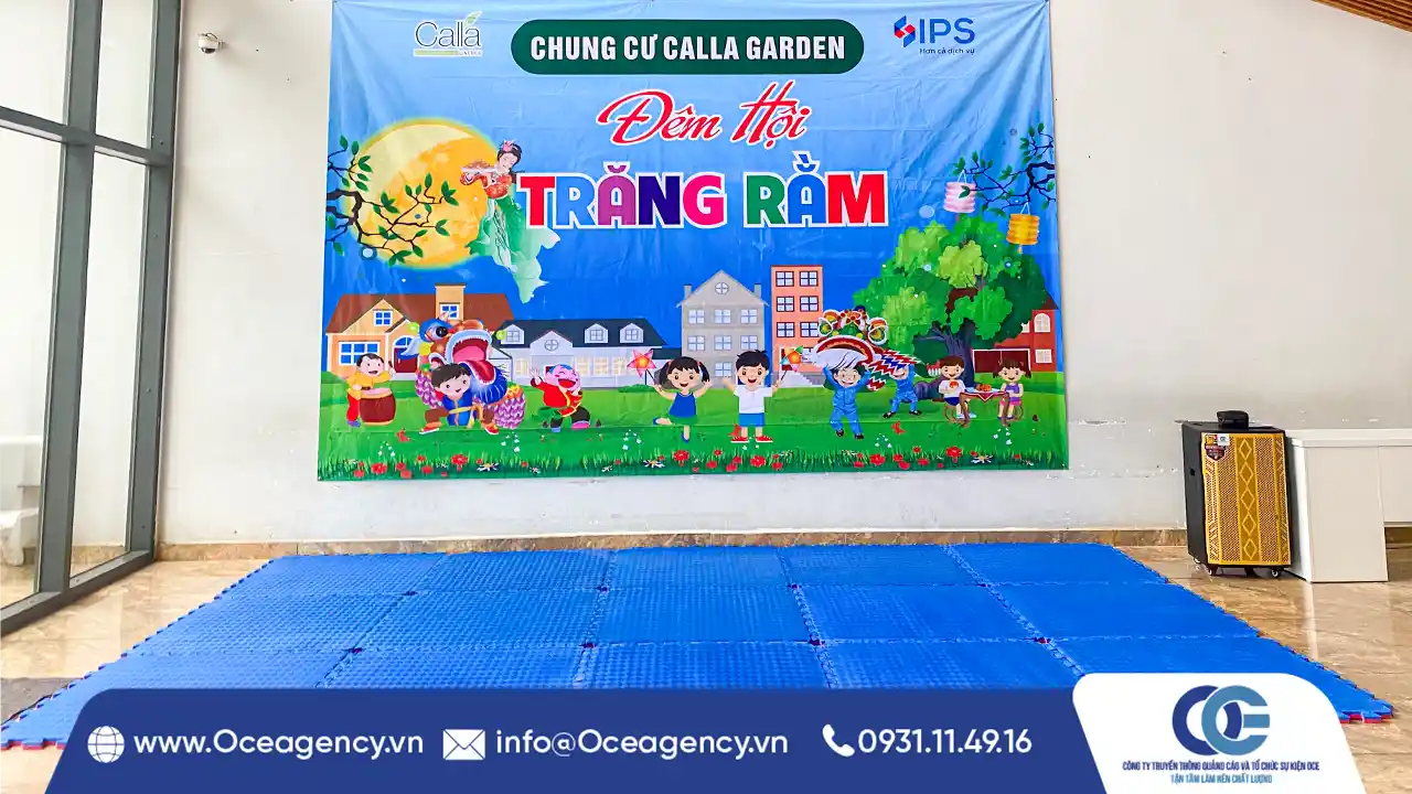 Loa di động phục vụ chương trình Trung Thu tại chung cư Calla Garden