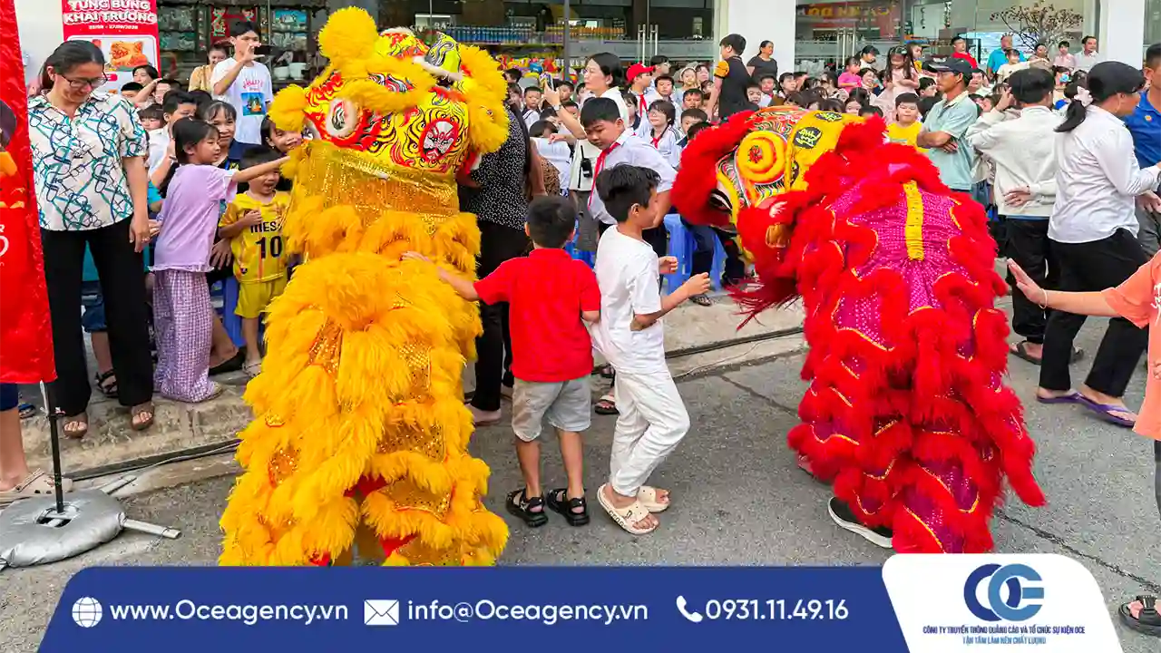 CHO THUÊ CỔNG HƠI - MÚA LÂN KHAI TRƯƠNG FIVE STAR VĨNH LONG