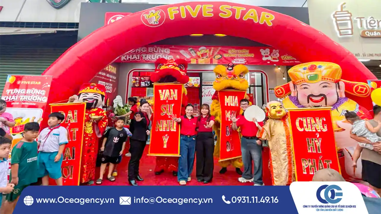 CHO THUÊ CỔNG HƠI - MÚA LÂN KHAI TRƯƠNG FIVE STAR ĐỒNG NAI