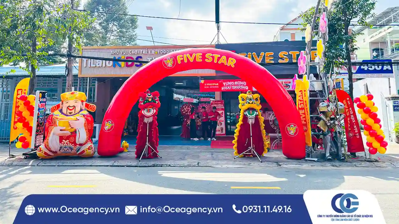 CUNG CẤP L&Acirc;N SƯ RỒNG KHAI TRƯƠNG FIVE STAR TẠI VĨNH LONG